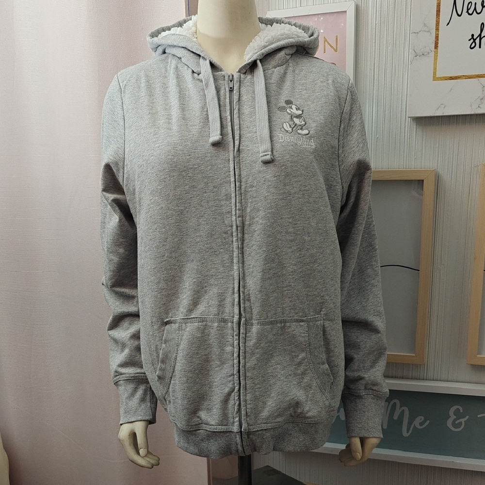Disney Heather Gray Zip-Up Hoodie